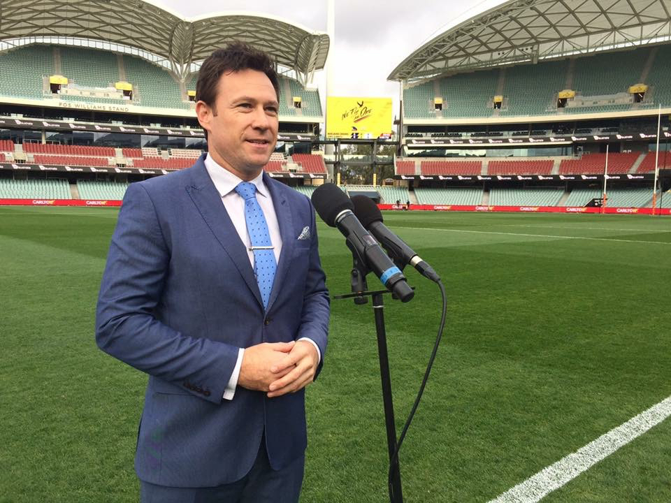 Troy Gray - on ground announcer Adelaide Oval